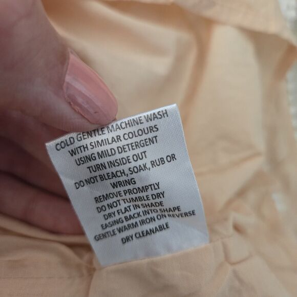 Eyelet Floral Mini Skirt White sz Medium Lined 100% Cotton Vacation Summer - Picture 8 of 8